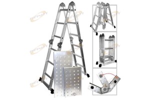 Multi Purpose Aluminum Folding Step Ladder 12.5FT Foldable scaffolding Ladders